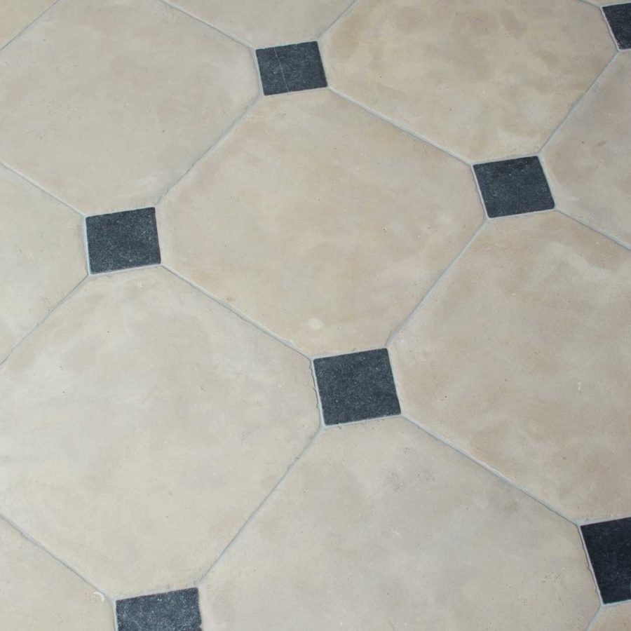 Antiqued limestone cabochon flooring | Natural Stone Consulting