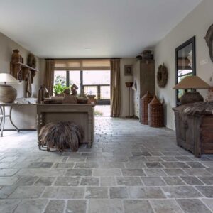 Rustic grey french cobbles