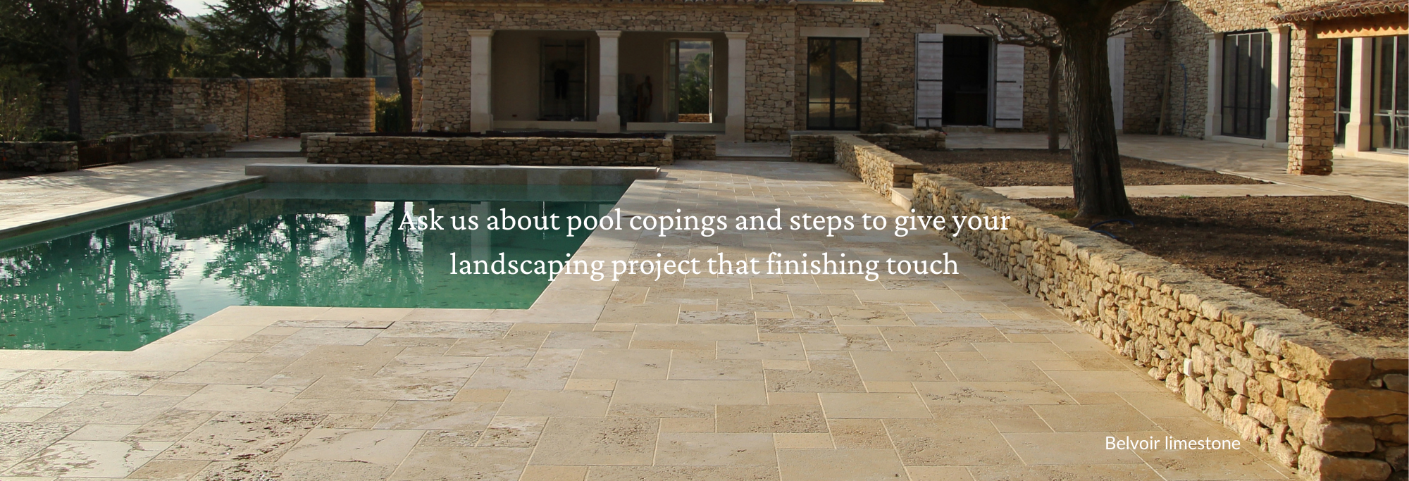 Stone paving and pool copings