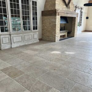 Broughton castle flagstone flooring