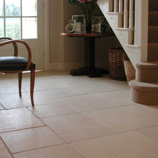 Tumbled limestone flooring. Somerset flagstones